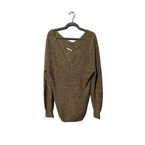 Maurices Wool Blend Brown V Neck Sweater XL